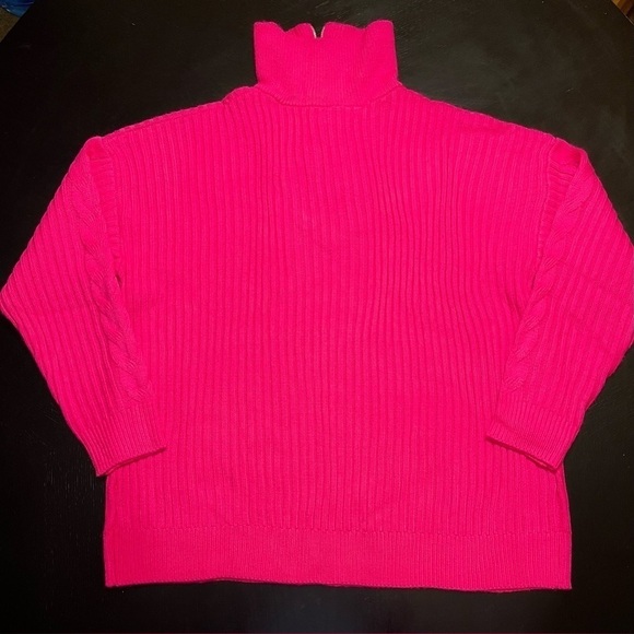 Pink Lily Sweater Hot Pink Size Medium - Picture 2 of 4